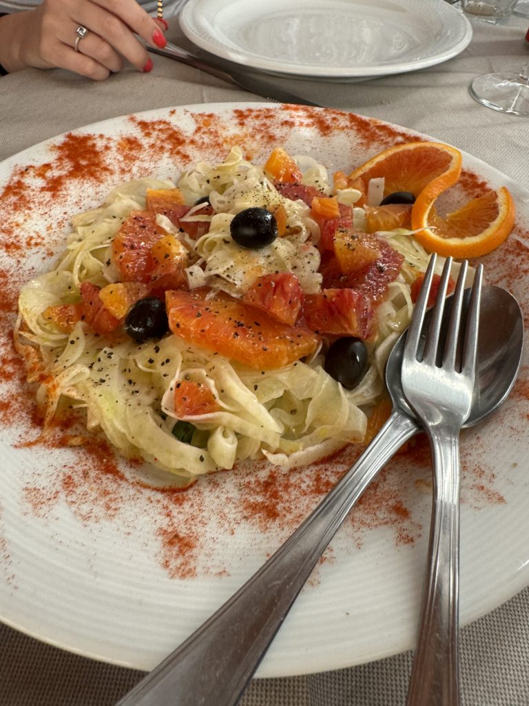 salad in a restaurant in Agra